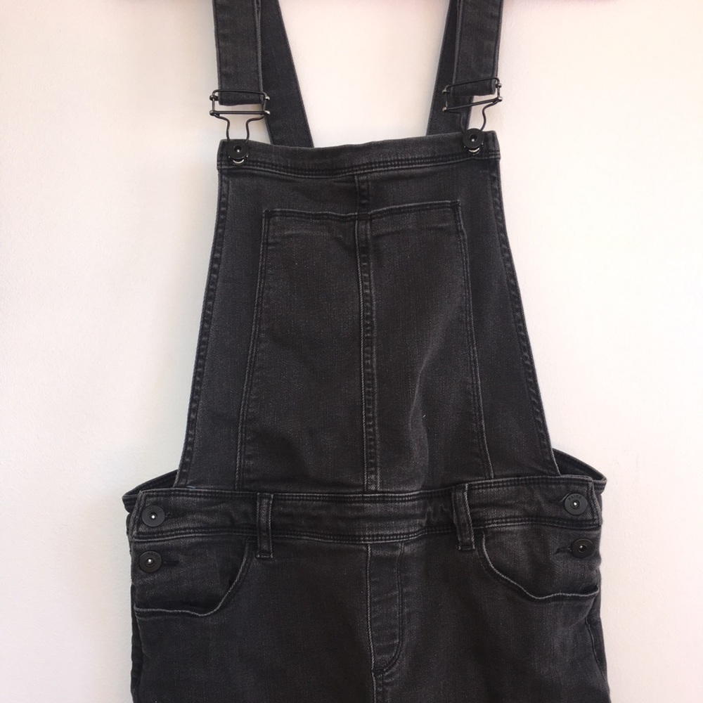 PAIGE Black Denim Overalls